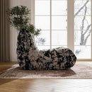 Bean Bag Chair, Fireside Chair Bean Bag Sofa Large Bean Bag Chair for Adults, Bean Bag Chairs for Teens with High Density Comfortable Foam, Memory Foam Bean Bag for Living Room, Bedroom(Black Pattern) by CozyNest Decor