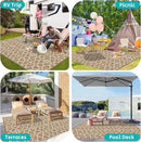 HEBE Outdoor Rug Waterproof 9x12, Plastic Straw Rug Camping Rug, Reversible Outdoor Patio Rugs RV Mat Clearance, Indoor Outside Floor Carpet for Porch,Deck,Camper,Balcony,Backyard by GreenHaven Gardens