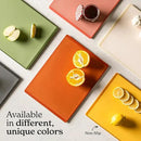 SMIRLY Plastic Cutting Board Set 3 Pieces, Non-Slip Dishwasher Safe Chopping Boards for Kitchen, Orange by CozyNest Decor
