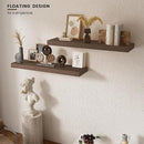 Wood Floating Shelves for Wall 36” x 8”x 1.4” Shelf Floating Rustic Farmhouse Decor, Heavy Duty Shelf Hold 80 lbs, Wall Shelves for Bathroom Living Room Kitchen Bedroom Office, 2 Packs Walnut by CozyNest Decor