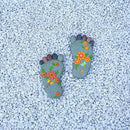 Stepping Stones - Resin Footprint Shaped Set of 2 (Light Gray) by CozyNest Decor