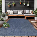 Washable Indoor Outdoor Rug 6x9 Weather Resistant Area Rugs Modern Solid for Porch Deck Balcony Backyard Patio Outside Carpet (6 X 9 Azure Blue) by CozyNest Decor