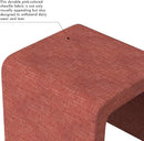 Modern Channel Pink Chenille Foot Stools Ottoman Home Décor, Soft Ottoman Foot Rest Chair for Bedroom and Living Room, Vanity Chair and Stool in Dressing Area, and Lounge by CozyNest Decor