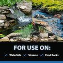 CrystalClear AlgaeOff Pond & Water Garden Scum Cleaner, Waterfall & Rock Slime Remover, String Algae Killer, Green Stain Treatment, EPA Registered Algaecide, Plant, Koi Fish, Bird & Pet Safe, 25 lbs by GreenHaven Gardens