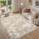 Area Rug for Living Room: 5x7 Washable Neutral Abstract Modern Soft Rugs Non Slip Indoor Floor Stain Resistant Carpet for Bedroom Dining Room Office Nursery - Golden Brown by TinyTreasures Baby Boutique