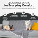 Gold Case Throw Blanket for Couch – 100% Recycled Turkish Cotton Blankets & Throws – Elegant Decorative Throw Blankets for Living Room Sofa – Woven Throws for Couch – Elegant Beige – 60x80 by CozyNest Decor