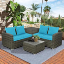 24x24 Inch Outdoor Cushions for Patio Furniture, Waterproof Outdoor Chair Cushions w/Fade-Resistant, Removable & Machine-Washable Covers, Deep Seat Sofa/Couch Pad Replacement – Set of 4, Teal by GreenHaven Gardens
