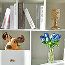 Mandy's Artificial Tulips 20 Stems Light Blue PU Faux Flowers for Wedding Home Decor 13.5 Inch by CozyNest Decor