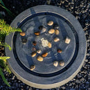 Garden Water Fountain Outdoor Bubbler Water Feature Indoor with Lights & Pump and Pebbles Waterfall Fountains Concrete Effect for Patio Deck Yard Home Decor Gray, 18 "L x 18" W x 11.5" H by GreenHaven Gardens