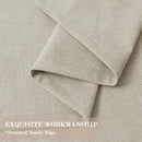 100" W x 84" L Faux Linen Room Divider Curtains, Full Blackout Pinch Pleated Drapes for Traverse Rod, Bedroom Divider Privacy Drapery with Hooks for Ceiling Track, 1 Panel, Ivory White by CozyNest Decor
