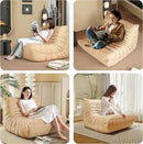 Bean Bag Chair, Lazy Floor Sofa Couch for Adults and Kids, Fireside Chair with Ergonomic Design, Memory Foam Lounge Chair for Living Room Bedroom, Office, Yellow by CozyNest Decor