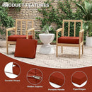Patio Chair Cushions 18.5 X 16 X 4 Inch Waterproof Outdoor Seat Cushions for Patio Furniture, Outdoor Sofa Couch Pads with Ties & Handle, Set of 2, Terra Red by GreenHaven Gardens