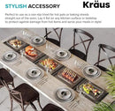 Kraus Multipurpose Over-Sink Roll-Up Dish Drying Rack, Colander and Trivet in Light Grey, KRM-10GREY by CozyNest Decor