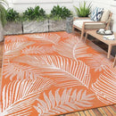 Pauwer Waterproof Outdoor Rug 6x9, Reversible Plastic Straw Patio Camping Rug, Indoor Outdoor RV Mat Carpet for Deck, Camper, Porch, Balcony, Backyard, Picnic, Leaf Orange by GreenHaven Gardens