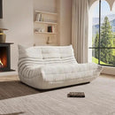 Bean Bag Chair, Oversized Loveseat Fireside Chair for Adults, 2 Seater with Memory Foam Filled, Lazy Sofa Lounge Floor Sofa for Living Room, Bedroom, Office, No Assembly Required. (Beige) by CozyNest Decor