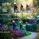 Solar Outdoor Garden Stakes with Crystal Ball Light Solar Metal Dog Statue Black Dog Patio Garden Decorative Stakes with Solar Lantern Christmas Birthday Gifts by GreenHaven Gardens