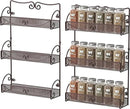 Deco Brothers 3 Tier Wall Mounted Spice Rack, 2 Pack, Bronze by CozyNest Decor