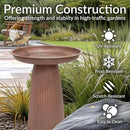 Sunnydaze Gleeful Garden Metal Bird Bath for Outdoors - Large Decorative Iron Birdbath - 23-Inch - Matte Canyon Clay by GreenHaven Gardens