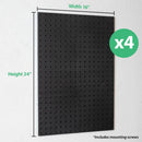 WallPeg Pegboard Kit - 4 Each 24"x16" Peg Board Panels - Made in USA - Mounted Size is 48" x 24" Pegboards Wall Organizer for Walls Home, Garage Tool Storage, Office Organization, Kitchen, Craft Room by GreenHaven Gardens