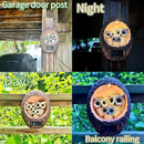 Garden Owl Family Tree Hugger Statue Solar Powered Outdoor Wall Mounted Figurine Light Resin Sculpture Home Decoration Housewarming Ornament Unique Gift by CozyNest Decor