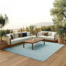Nourison Home Positano 8' x 10' Aqua Fabric Modern Area Rug (8' x 10') by CozyNest Decor