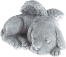 Pure Garden Sculpture Pet Memorial Statue, Sleeping Angel Dog, Stone Finish by GreenHaven Gardens