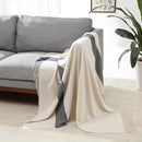 Amazon Basics Room Decor Throw Blanket, Lightweight and Cozy in Polyester, Ivory With Blue Cross-check Pattern, 50"x 60" by CozyNest Decor