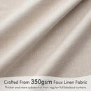 MIULEE 100% Blackout Curtains 120 Inch Long 2 Panels Set for Bedroom, Thick Luxury Faux Linen Black Out Curtain Room Darkening Back Tab Pleat Window Textured Drapes with Hooks for Living Room, Beige by CozyNest Decor