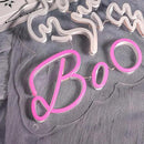 HRGXYUN Halloween Dimmable Ghost Neon Sign, Pink Boo Neon light for Wall Decor,Custom Neon Sign for Bar Club Ghost Room Decoration,5V USB Power 11.8 * 9.85in by CozyNest Decor