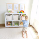 NaturalCozy Storage Cubes 11 Inch Cotton Rope Woven Baskets for Organizing, 3-Pack | Cube Storage Bin | Square Storage Baskets for Shelves Organizer, Classroom, Kids Toy Bins, Closet, Baby Nursery by TinyTreasures Baby Boutique