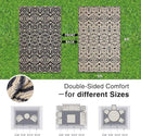 OLANLY Outdoor Rug Waterproof 5x8 ft Clearance, Reversible Outdoor Plastic Straw Rug with Floral Pattern, RV Mat for Patio, Camping, Balcony, Deck, Backyard, Black & Beige by CozyNest Decor