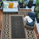 Outdoor Rug 9x12 Patio Waterproof Mat Camping Carpet Outside Area Rug Reversible Brown Rugs for RV Deck Entryance Porch Picnic Balcony Beach by GreenHaven Gardens