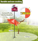 Squirrel Baffle for Bird Feeder Pole, 19-Inch Outdoor Bird Feeder Guard, Squirrel-Proof Birdhouse Baffles, Shepherd's Hook for Outside(Red) by GreenHaven Gardens