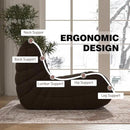 Bean Bag Chair, Memory Foam Bean Bag Sofa Large Bean Bag Chair for Adults, Bean Bag Chairs for Teens with High Density Comfortable Foam, Bean Bag for Living Room, Bedroom (Coffee) by CozyNest Decor