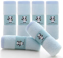 HIPHOP PANDA Baby Washcloths, Rayon Made from Bamboo - 2 Layer Ultra Soft Absorbent Newborn Bath Face Towel - Reusable Baby Wipes for Delicate Skin - Blue, 6 Pack by TinyTreasures Baby Boutique