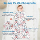 TotAha Sleep Sack 0-6 Months 3-Pack,Stretchy,Buttery Soft Swaddle Transition Sleeping Bag,Light Baby Wearable Blanket with 2-Way Safe Zippers for Girls, 0.5 TOG by TinyTreasures Baby Boutique