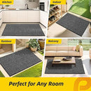 JSEI Dirt Trapper Door Mat 32"x48" Non-Slip Washable Entrance Mat, Dog Doormats, Absorbent & Fade-Resistant Floor Mats, Low Profile Welcome Mats for Entryway, Front Door, and Inside Entrance,Dark Grey by CozyNest Decor