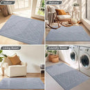BEQHAUSE Dirt Trapper Door Mat 32" x 48", Doormat Non-Slip Entryway Rugs Washable, Dog Door Mat Stain Resistant and Absorbent Welcome Floor Mat for Front Back Door, Muddy Wet Shoes & Paws, Grey by CozyNest Decor