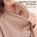 Konssy Nursing Cover for Breastfeeding, Soft & Breathable Privacy Poncho, Multi-Use Feeding Shawl, Comfortable & Portable Breastfeeding Cover for Women (Camel) by TinyTreasures Baby Boutique
