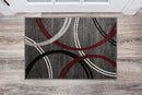 Rugshop Modern Wavy Circles Design Area Rug 2' x 3' Red by TinyTreasures Baby Boutique