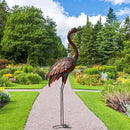 chisheen Outdoor Garden Crane Statues and Sculptures Metal Yard Art Statue for Garden Decoration Large Size by GreenHaven Gardens