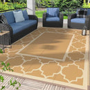 GENIMO 9' x 12' Outdoor Rug for Patio Clearance, Waterproof Indoor Outdoor Plastic Straw Rugs Carpet, Reversible Outside Area Rv Mat for Camping, Balcony Porch, Deck, Picnic, Beach (Brown & Beige) by GreenHaven Gardens