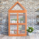 MCombo Greenhouse Cold Frame Wooden Garden Raised Flower Planter Shelf with Hard Translucent PC Protection, 0800 (Orange) by GreenHaven Gardens