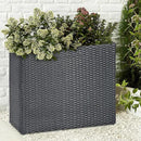 SUNNYPARK Tall Rectangular Planter with Removable Liner, All-Weather PE Rattan Large Modern Planters Indoor Outdoor Flower Plant Pots Garden Box Patio Yard Front Porch Deck by CozyNest Decor
