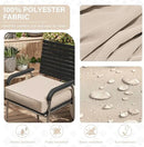 Patio Chair Cushions 24 X 24 X 5 Inch Waterproof Outdoor Seat Cushions for Patio Furniture, Outdoor Sofa Couch Pads with Ties & Handle, Set of 2, Sand by GreenHaven Gardens