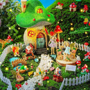 Suzile 50 Pcs Solar Fairy House Garden Accessories Light up Flocked Fairy House Garden Kit Green Resin Miniature Mushroom Figures Micro Landscape Ornament(Mushroom House) by GreenHaven Gardens