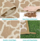 HEBE Outdoor Rug Waterproof 6x9, Plastic Straw Rug Camping Rug, Reversible Outdoor Patio Rugs RV Mat Clearance, Indoor Outside Floor Carpet for Porch,Deck,Camper,Balcony,Backyard by GreenHaven Gardens