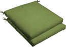 Sorra Home Sunbrella Bristol Square Chair Cushion (Set of 2) - Fade & Water Resistant, Outdoor & Indoor Patio Seat Cushion with Plush Foam - Spectrum Cilantro (20" x 20" x 2.5") by GreenHaven Gardens