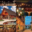 SUFEIMAS Outdoor String Lights LED 150FT with 45 Sockets 48pcs S14 Shattreproof Edison Bulbs,Dimmable LED Outdoor String Lights for Outside, Patio,Backyard, Market, Cafe (3 * 50ft) by GreenHaven Gardens