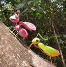 GIFTME 5 Outdoor Wall Decorations,Ladybug and Mantis Metal Outdoor Decor,Set of 2 Metal Yard Art-Perfect Garden Lover Gifts